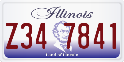 IL license plate Z347841