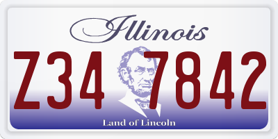 IL license plate Z347842