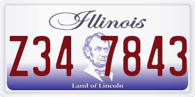 IL license plate Z347843