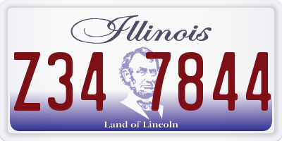 IL license plate Z347844