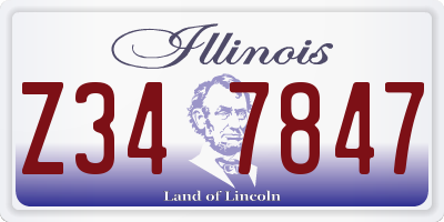 IL license plate Z347847