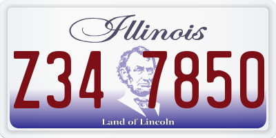 IL license plate Z347850