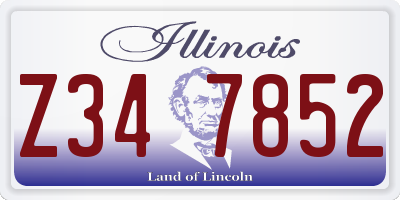IL license plate Z347852