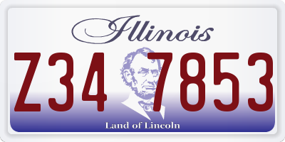 IL license plate Z347853