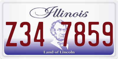 IL license plate Z347859