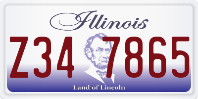 IL license plate Z347865