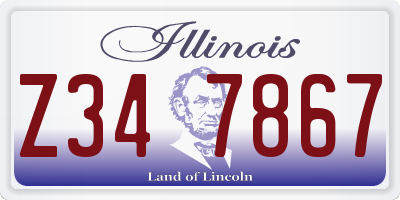 IL license plate Z347867