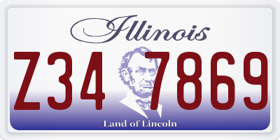 IL license plate Z347869