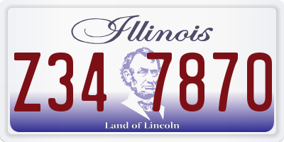 IL license plate Z347870