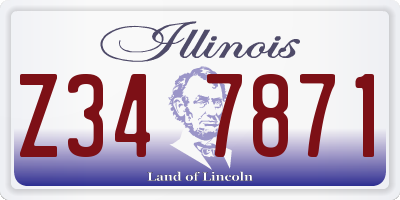IL license plate Z347871