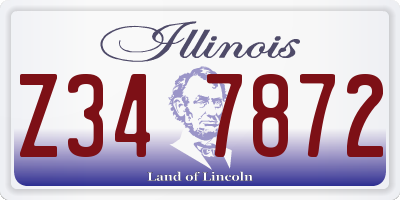 IL license plate Z347872