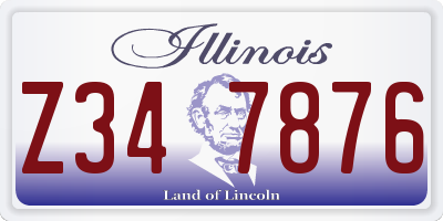 IL license plate Z347876