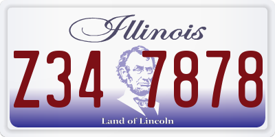 IL license plate Z347878