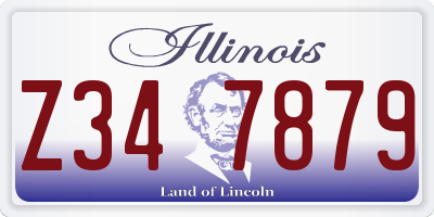 IL license plate Z347879