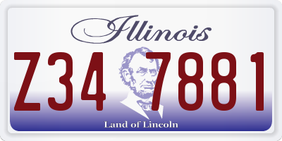 IL license plate Z347881
