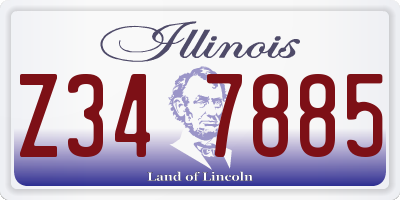 IL license plate Z347885