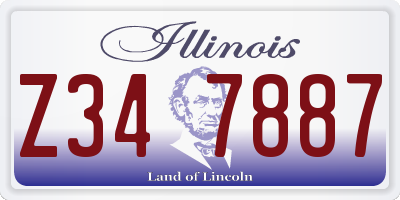 IL license plate Z347887