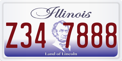 IL license plate Z347888
