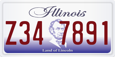 IL license plate Z347891