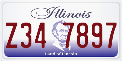 IL license plate Z347897