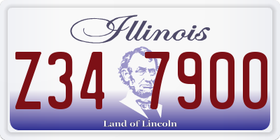 IL license plate Z347900