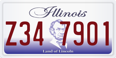IL license plate Z347901