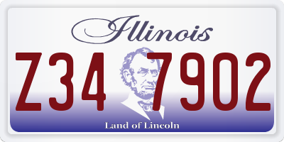 IL license plate Z347902