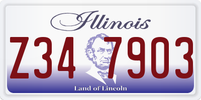 IL license plate Z347903