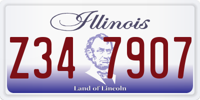 IL license plate Z347907