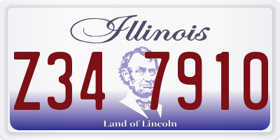 IL license plate Z347910