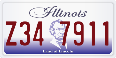 IL license plate Z347911