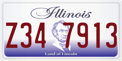 IL license plate Z347913
