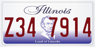 IL license plate Z347914