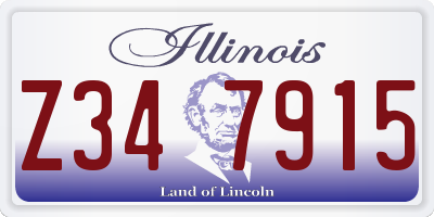 IL license plate Z347915
