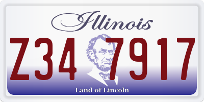 IL license plate Z347917