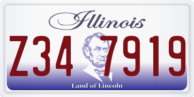 IL license plate Z347919