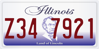 IL license plate Z347921