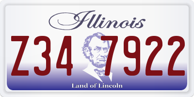 IL license plate Z347922