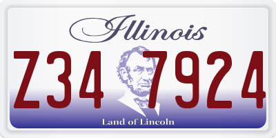 IL license plate Z347924