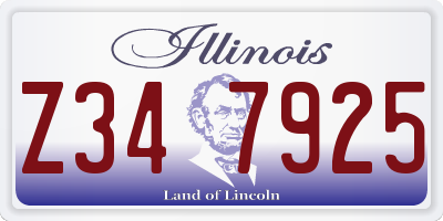 IL license plate Z347925