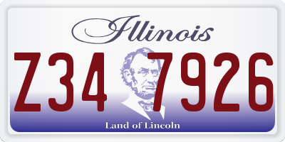 IL license plate Z347926