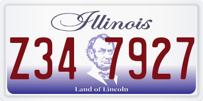 IL license plate Z347927