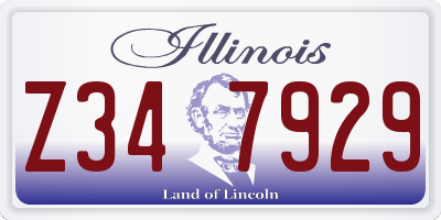 IL license plate Z347929