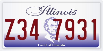 IL license plate Z347931