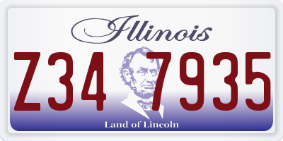 IL license plate Z347935