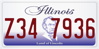 IL license plate Z347936