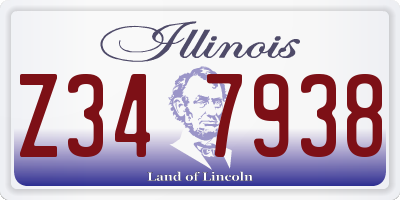 IL license plate Z347938