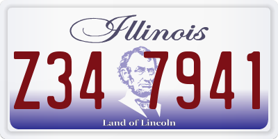 IL license plate Z347941