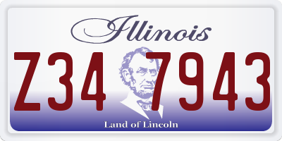 IL license plate Z347943