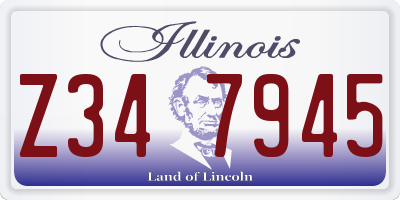 IL license plate Z347945